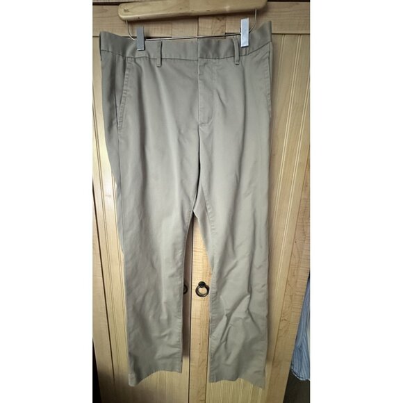 BONOBOS Pants Men's 31 X30 Khaki "Wednesday" Slim Fit Zip Fly 100% Cotton Slacks - Picture 5 of 5